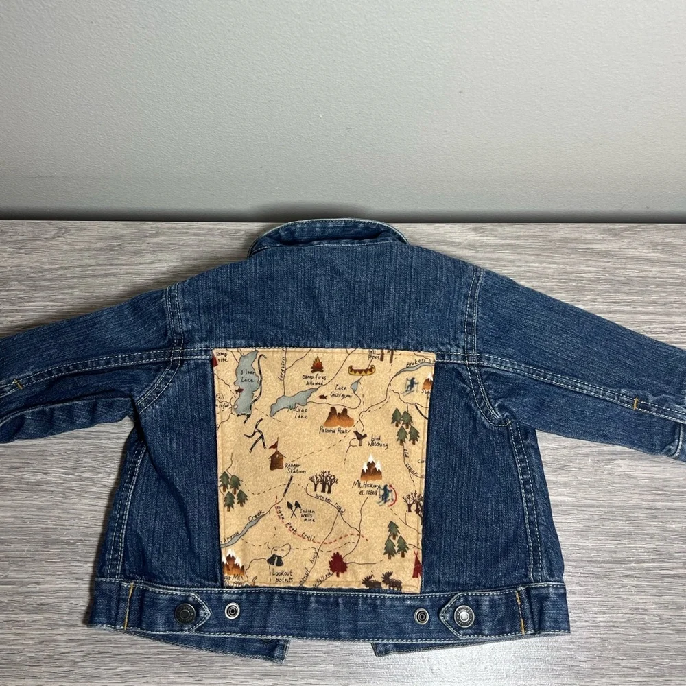 Baby Gap Cowboy Patch Blue Denim Jacket 6-12 Months